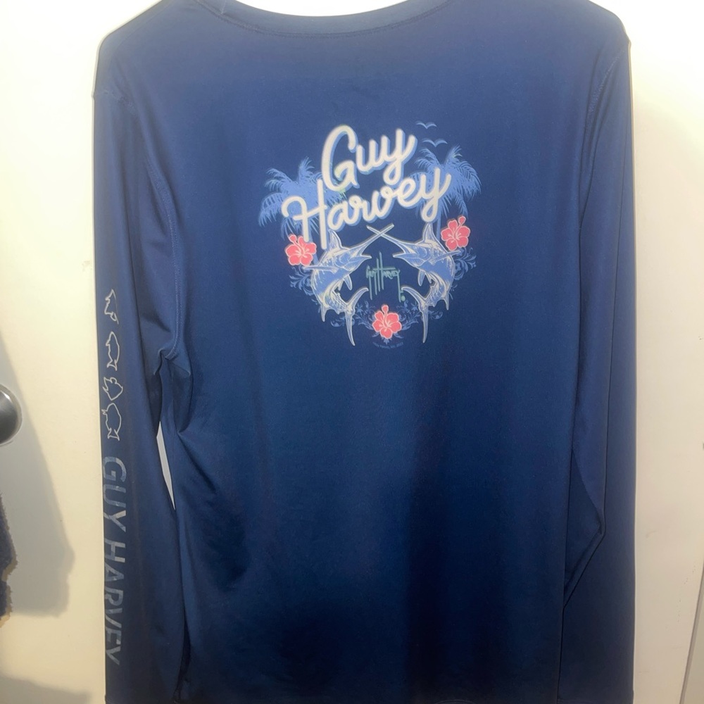 Guy Harvey Women’s Blue Long Sleeve Performance Shirt